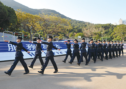 警察结业会操 