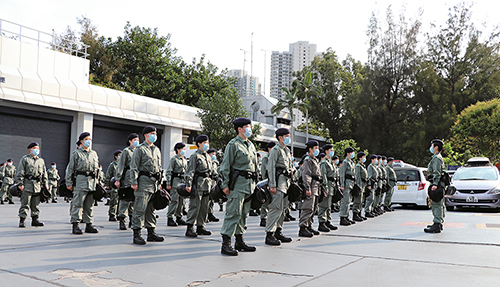 TANGO members receive training at the Police Tactical Unit Headquarters.