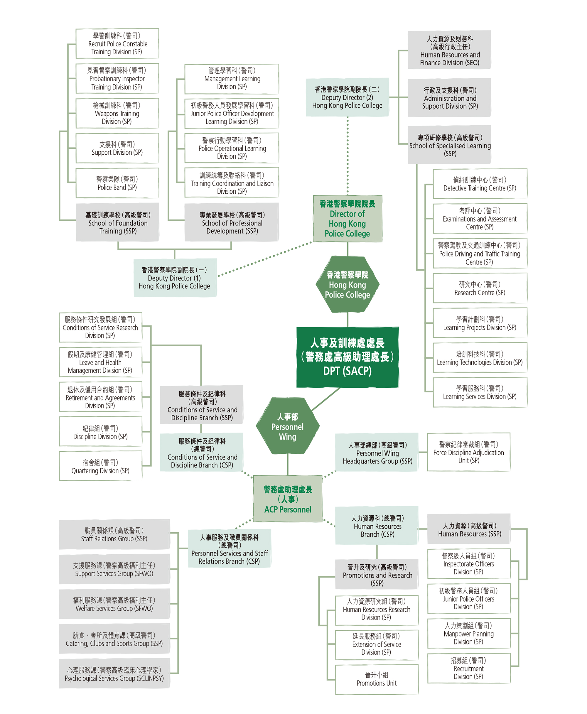 Organisation of 'C' Department (Personnel and Training)